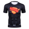 2022 New Slim Fit Marvel Captain Superman batman spiderman Print 3D Compression T shirt Men Thermal Tees Fitness Tights