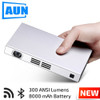 AUN DLP WIFI Projector D6S, 1280*720 Resolution, Android 5.1, MINI Beamer, Bluetooth, 8,000mAH Power Bank. HDMI,  (Optional D6I)