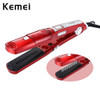 Kemei Ceramic Steam Vapor Hair Straightener Professional Flat Iron Spray Straightening Iron Hair Iron Fast Heating Styling Tool