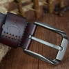 COWATHER Vintage style pin buckle cow genuine leather belts for men 130cm high quality mens belt cinturones hombre