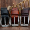 COWATHER Vintage style pin buckle cow genuine leather belts for men 130cm high quality mens belt cinturones hombre