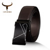 COWATHER Vintage  Cow Genuine Leather Belts for Men Cowhide Male Strap Automatic Metal Buckle High Quality Men Belts 110-130cm 