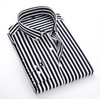 T-bird Shirt Men New Striped Long Sleeves Mens Dress Shirts Up To 5XL