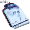 DUDALINA 2018 New Classical Dress Shirt Male Shirt Men Spring Autumn Long Sleeve Solid Twill Formal Business Men Social Shirts 