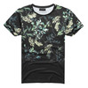 New spring summer 2018 fashion metrosexual man short sleeve floral print t-shirt slim Mens cotton casual European style t shirt