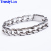 TrustyLan New Stainless Steel Men's Charm Bracelets Retro Mens Bracelets 2018 High Quality Cool Male Biker Jewelry Accessory