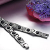 TrustyLan Fashion Jewelry Accessories Belt Magnetic Bracelet Men With Leading Stone Health Care Men's Bracelets Black Armband
