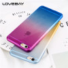 Lovebay Phone Case For iPhone X 8 7 6 6s Plus 5 5s SE Fashion Gradient Color Transparent Soft TPU Silicon For iPhone 7 Fundas