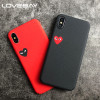Lovebay Phone Case For iPhone X 8 7 6 6s Plus Hot Love Play Comme Des Garcons Hard Matte Frosted Back Cover Cases For iPhone 8
