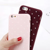 Lovebay Phone Case For iPhone 7 8 Plus Wine Red Ploka Dots Wave Point Cases For iPhone X 7 6 6S Plus 5 5S SE Soft TPU Back Cover