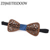 New Arrival Hollow Wood Bow Ties for Mens Wedding Suits Wooden Bow Tie Butterfly Shape Bowknots Gravatas Slim Cravat 