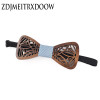 New Arrival Hollow Wood Bow Ties for Mens Wedding Suits Wooden Bow Tie Butterfly Shape Bowknots Gravatas Slim Cravat 