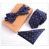 GUSLESON 3PCS Slim Tie Set Men Bow Tie and Handkerchief Bowtie Necktie Cravate Homme Noeud Papillon Man Corbatas Hombre Pajarita