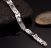 Vnox Stainless Steel Bracelet Bangle Health Care Magnets Men's Jewelry Exquisitive Carving Bracelet