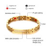 VNOX Women Health Bracelet Bangle Gold-color CZ Stones Magnetic Power Bracelets Chain Jewelry 8 inch