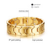 Vnox Magnetic Men's Bracelets Gold-Color Football Design Health Care Hand Chain Length Adjustable