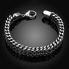  2017 mens bracelets &amp; Bangles 5*12mm 316L Stainless Steel Wrist Band Hand Chain Jewelry Gift