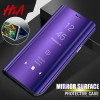 Clear Mirror Smart Phone Case For Samsung Galaxy S8 S7 J7 J5 J3 A8 A7 A5 A3 Flip Stand Cover For Samsung S9 S8 Plus Note 8 Case 