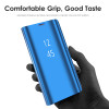Plating Mirror Phone Case For Samsung Galaxy S9 S9 Plus Flip Case Clear Smart View Stand Cover Case For Samsung S8 S7 A5 A7 2017