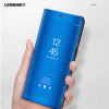 Luxury Clear View Mirror Smart Case For Xiaomi Redmi 4X Leather Flip Stand Phone Protection Cover For Xiaomi mi Al X2 5X 6 Case