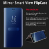 Flip View Mirror Clear Smart Stand Case For Samsung Galaxy A6 A8 2018 Plus J3 J5 J7 A3 A5 A7 2017 2016 S8 S9 Plus S7 Edge Cases