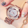 GUOU Watches Women Top Luxury Rhinestone Wristwatches Fashion Rose Gold Ladies Watch Full Steel Clock saat relogio feminino