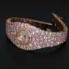Luxury Melissa Lady Women's Watch Elegant Full Rhinestone CZ Fashion Hours Dress Bangle Crystal Clock Girl Birthday Gift Box