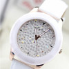 Luxury Melissa Lady Women's Watch Ceramic Full Rhinestone Crystal Fashion Hour Dress Bracelet Clock Stars Girl Birthday Gift Box