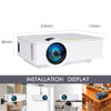 Poner Saund LED GP9 Mini Projector Wired Sync Display Home Theater Android Support Full HD LED projector Beamer Video Proyector