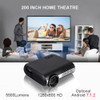 VIVICINE 1080p HD Projector,Option Android 7.1 WiFi Bluetooth Home Theater LED Video Game Projector Beamer 5500Lumens Proyectors