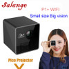 Salange P1 Plus Pico Projector,DLP Smart WiFi Proyector,Support Miracast DLNA Airplay,Built-in Battery Portable Projetor