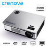 CRENOVA Video Projector For Home Theater Movie Beamer Support 1920*1080p with AV VGA HDMI USB SD AUDIO 3500 Lumens Proyector