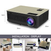 VIVICINE Full HD Projector,5500Lumens,Android 7.1 WiFi Bluetooth Optional,Perfect Home Theater LED Video Game Projector Beamer