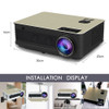 VIVICINE Full HD Projector,5500Lumens,Android 7.1 WiFi Bluetooth Optional,Perfect Home Theater LED Video Game Projector Beamer