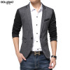 New Men Blazer Fashion Luxury Woolen Blends Patchwork Slim Suit Jackets Business Suit Male Wedding Dress Men M-6XL