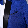 PYJTRL Men Royal Blue White Red Jacquard Stage Costumes Singer Wedding Suit Jacket Men Blazer Designs Jaqueta Masculino Slim Fit