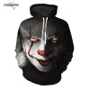 Pennywise 3D Clown Hoodie Sweatshirt Men Women Pullover Hoody Tops Sudadera Hombre Casual Brand Sportswear Tracksuit EUR Size