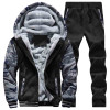 2018 Winter Thick Sweatshirt For Men 2PC Jackets+Pants Zippper Hoodie Men Coat Fashion Casual Streetwear Hip Hop Hoody Jacket