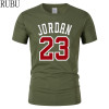 RUBU summer New Tee Jordan 23 Print Men Swag T-Shirt Top Quality Cotton Jordan 23 Hip Hop Short Sleeve T shirt Men