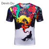 Devin Du new Fashion Brand T-shirt Hip Hop 3d Print Skulls Harajuku Animation 3d T shirt Summer Cool Tees Tops Brand Clothing