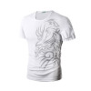 Hot New 2015 Fashion Brand T Shirts for Men.Novelty Dragon Printing Tatoo Male O Neck T Shirts Men 's Brands. TX70-T Shirt-An-E