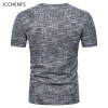 JCCHENFS 2018 Summer Fashion Brand Men's T-Shirts Cotton Linen Short Sleeve Blouse Casual V-neck Large Size T Shirt For Men