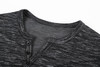 New Men Henley Shirt 2018 new Tee Tops Long Sleeve Stylish Slim Fit T-shirt Button placket Casual men Outwears Popular Design