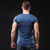 21 Colors Deep V Neck T-Shirt Men Fashion Compression Short Sleeve T Shirt Male Muscle Fitness Tight Summer Top Tees