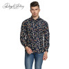 DAVYDAISY Men Shirt Long Sleeve Fashion Floral Printing Male Shirts Brand Clothing Casual shirt Man camisa masculina DS004