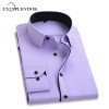 unisplendor Men Dress Shirts 2018 New Man Fashion Long Sleeve Slim Fit High Quality Solid Casual Business Shirt 4XL YN630