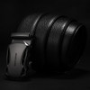 BISON DENIM Men's Belt Cow Leather Belts Brand Fahsion Automatic Buckle Black Genuine Leather Belts for Men 3.4cm Width N71314