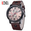 Luxury O.T.SEA Brand Pu Leather Watches Men Military Sports Quartz Wristwatches Relogio Masculino 