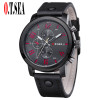 Luxury O.T.SEA Brand Pu Leather Watches Men Military Sports Quartz Wristwatches Relogio Masculino 