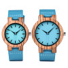 BOBO BIRD Lovers' Watches Women Wooden Men Watch Turquoise Blue Timepieces in Gift Box Relogio Masculino Drop Shipping W-C28